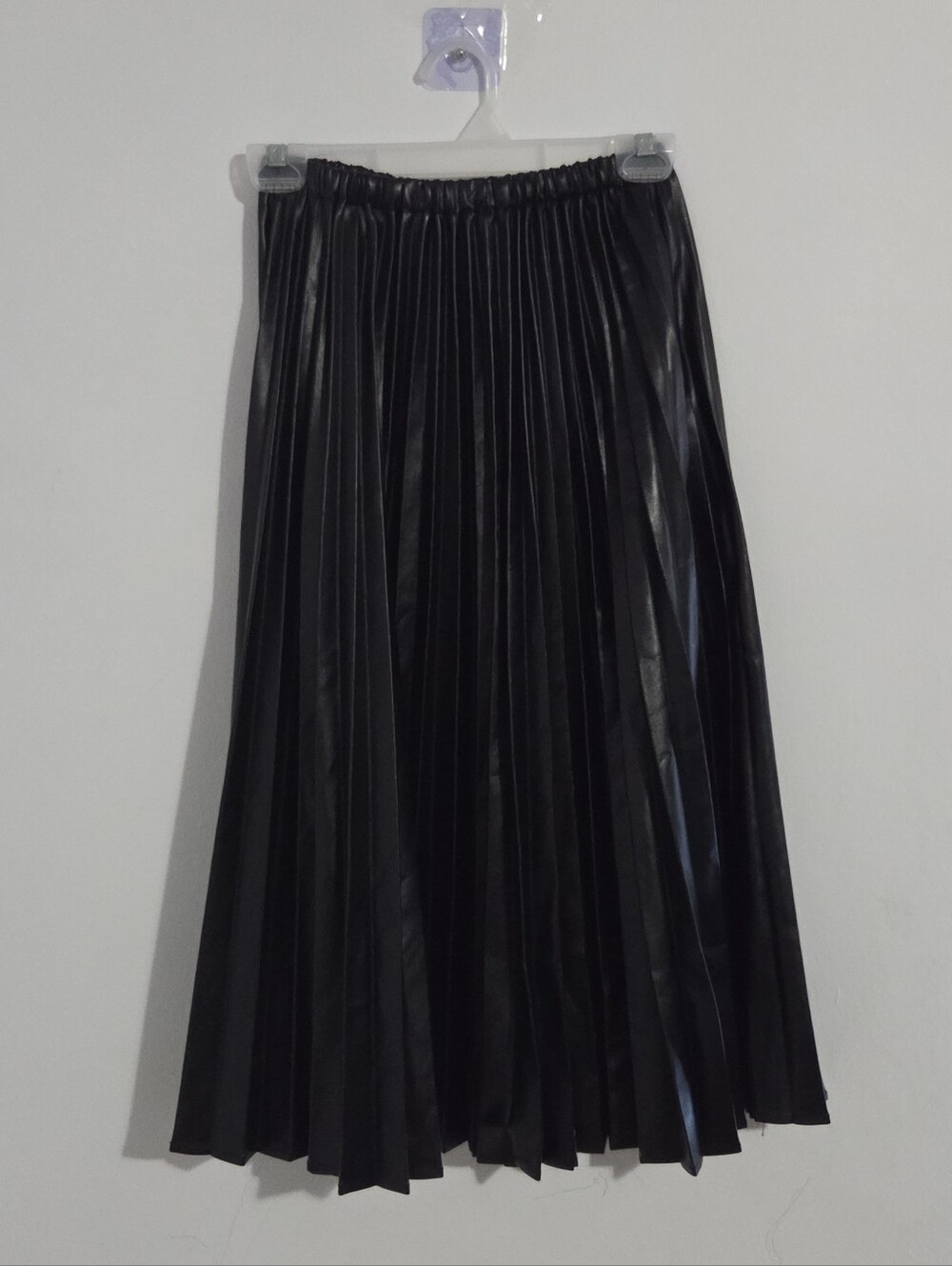 Buru Faux Leather Pleated Skirt